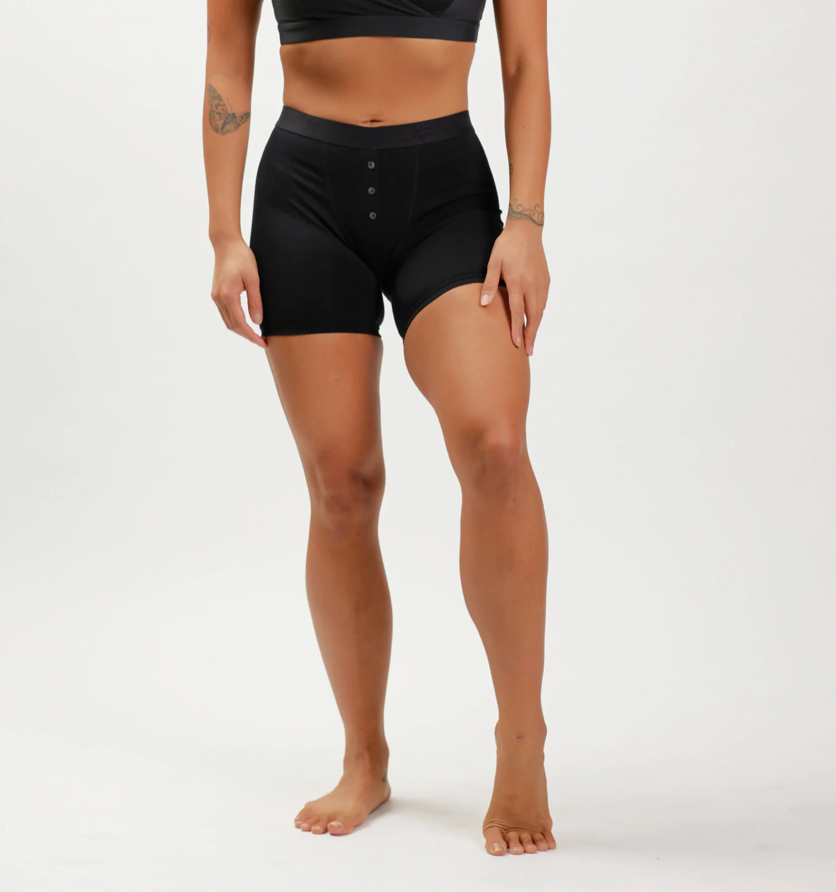6" Fly Boxer Briefs - Retro Black - Image 3