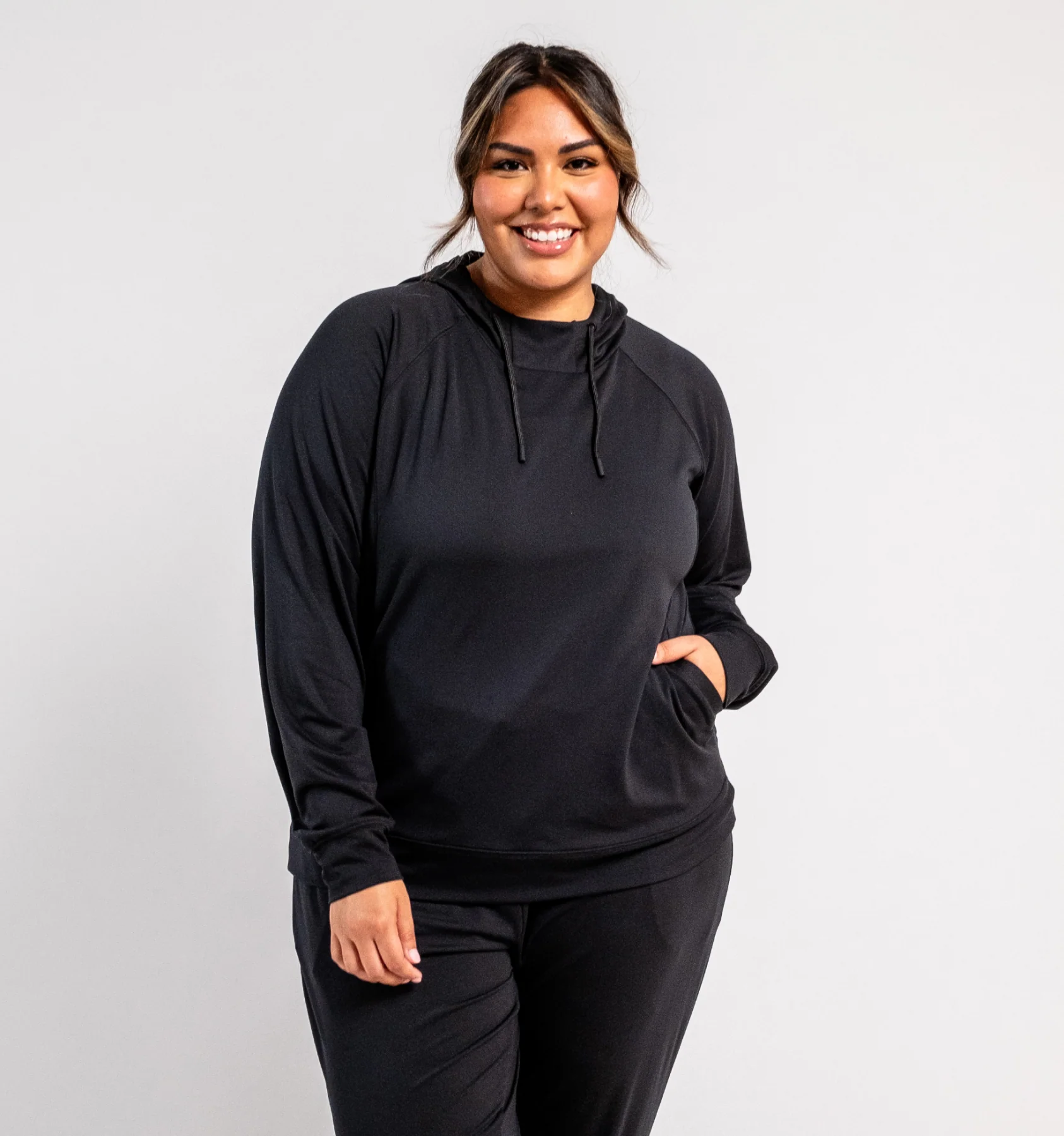 Cozy Luxe Fitted Hoodie - Blue Moon - Image 4