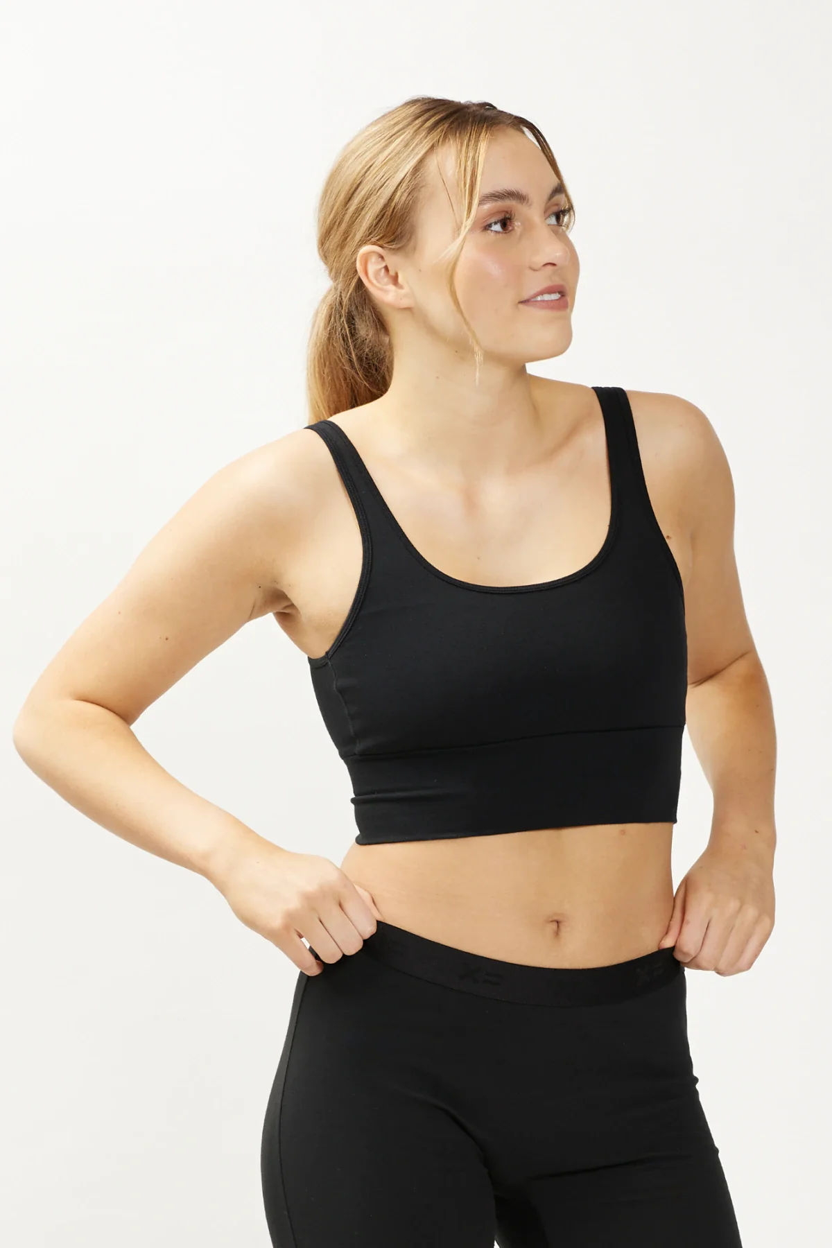 Longline Scoop Bra - X= Black - Image 4