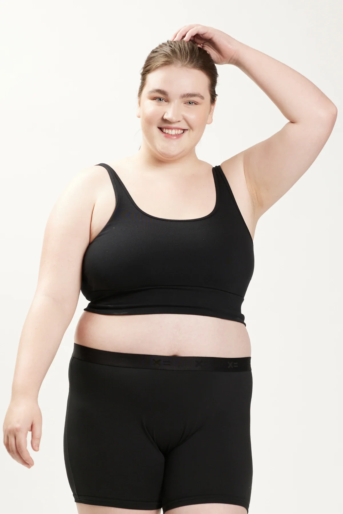 Longline Scoop Bra - X= Black - Image 6