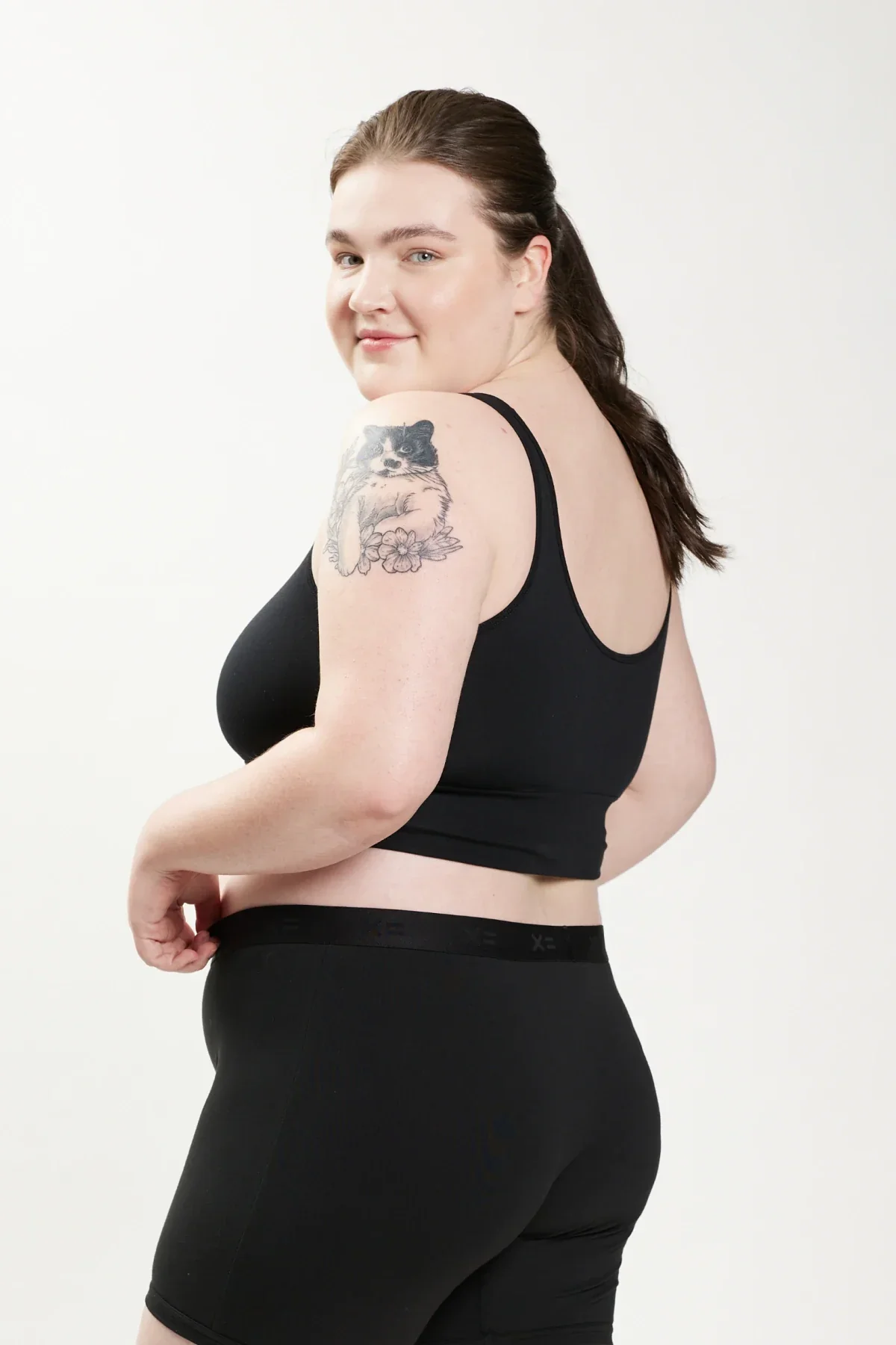 Longline Scoop Bra - Chai - Image 3